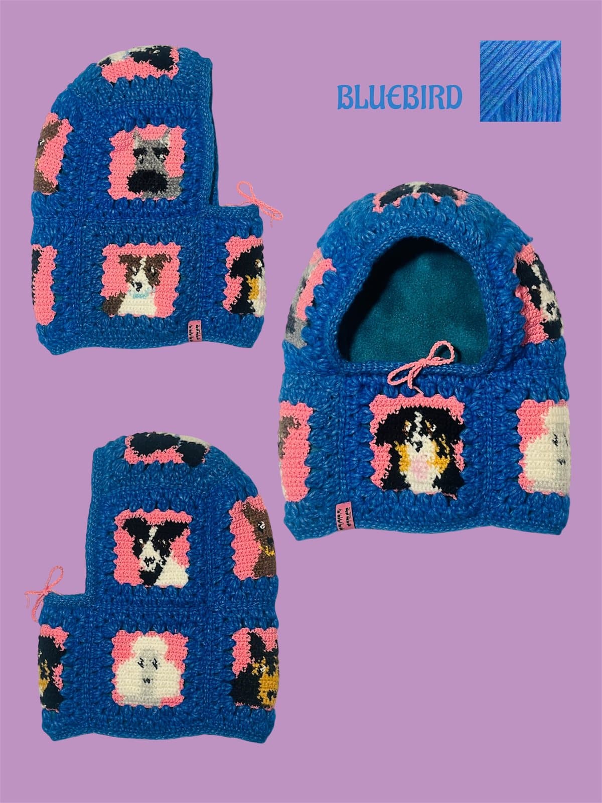 Balaclava w kolorze bluebird