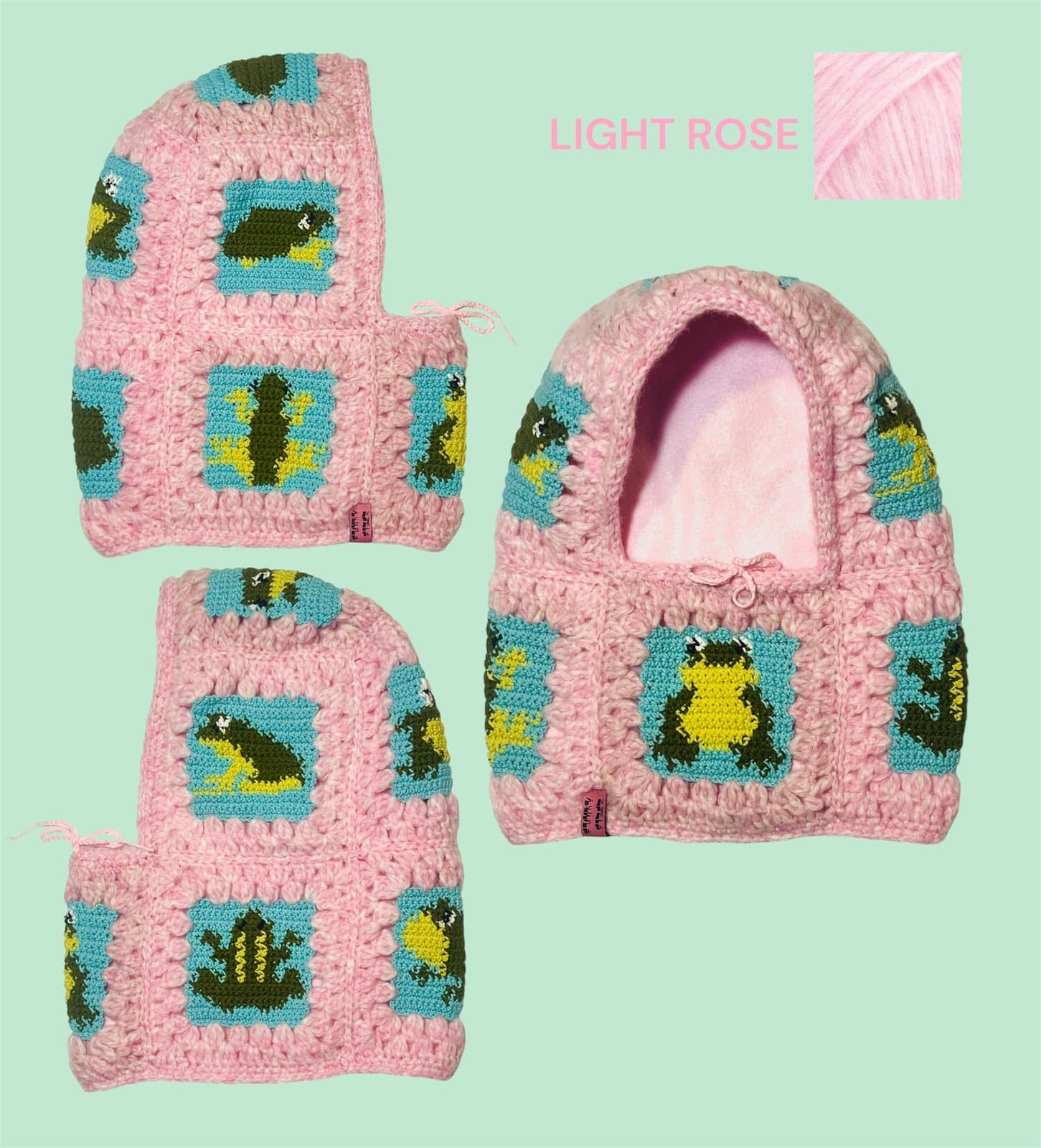 Balaclava w kolorze light rose