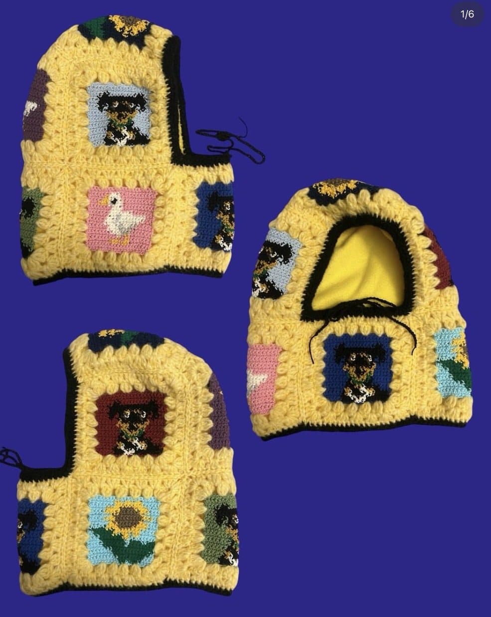 Żółta balaclava
